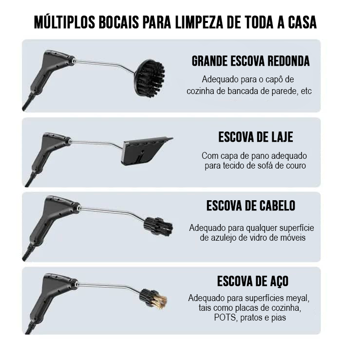 Tudo-em-um pressurizado Steam Cleaner